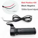 Ebike Full Twist Throttle, Universal 12V-72V Throttle ebike, Electric Dirt Bike Throttle, 3 pin SM Plug