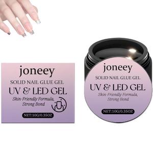 Press on Nails,Solid Nail Glue Gel,10g False Nails Gel Glue,Long-Lasting Strong Adhesion, Need UV Light Cured
