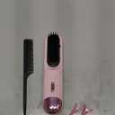 Go Brush Pro 2026 Hair Straightener Brush 300 Million Negative Ionic Portable Hair Straightener Comb for Women with 4 Temps Fast Heating MCH Ceramic Coating Smooth Frizz Hair Light Pink