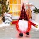 Kemooie 2FT Lighted Collapsible Gnome Christmas Decorations, Pre-Lit Pop-up Garden Gnome with Built-in Led Lights Holiday for Garden Home Indoor Lawn Yard Xmas Décor