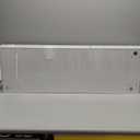 SONGMICS Jewelry Cabinet Armoire, Lockable Wall-Mounted Organizer Unit with 2 Plastic Cosmetic Storage Trays, Full-Length Frameless Mirror, White UJJC001W01