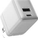 wegear USB C Fast Charging Charger, 30W Dual-Port GaN Nano Charger with Foldable Plug for iPhone 16/15 Series, iPad, Galaxy S24 Ultra and More Series, (White, 1 Pack)