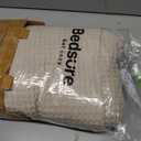 Bedsure Lightweight 100% Cotton Waffle Blanket, Queen, Linen