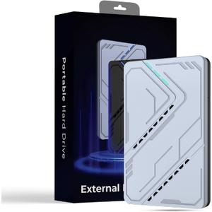 160GB Portable External Hard Drive, USB 3.0 | 2.5-Inch HDD  High-Speed Data Transfer & Backup Storage for Laptop, PC, Desktop, Mac, Gaming Console (Silver)