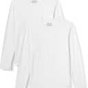 Amazon Essentials Men's Long Sleeve Super Soft Modal Undershirt, Pack of 2 (XX-Large, White)