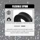 Fuel Tank Straps Isolators with 2.17" OD,EPDM Fuel Tank Strap Separator for Avoiding Metal Strap from Scratching Oil Tanks & Fixation,5.9Ft Semi Truck Accessories Fuels Tanks Isolator