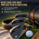 Premium Full Face Golf Wedges, Golf Wedge Set and Singles, 3 Wedges 52°, 56°, 60°,Lob,Gap,Sand Golf Club for Men, Premium Grip, Right Hand, max Spin, Set of 3 Wedges