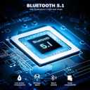 Bluetooth Headset V5.0, Wireless Bluetooth Earpiece 24Hrs HD Calling,CVC8.0 Dual Mic Noise Cancelling, Hands-Free Bluetooth Earphone for Driving/Business/Office (Blue)