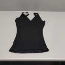 QACIVIQ Body Shaper for Women Tummy Control Shapewear Compression Tanks Cami Tops V-Neck Camisoles with Built in Bra (Medium, Black)