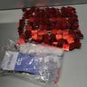 COKAOBE Red Shimmer Wall Backdrop, 24 Panels Square Sequin Shimmer Backdrop, Photo Backdrops for Birthday, Anniversary, Wedding, Graduation & Bachelorette Party Decoration