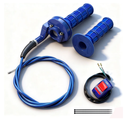 7/8 22mm Twist Throttle Accelerator Handle Grips for Pit Bike Mini Bike Throttle Cable Kit 4-Stroke Dirt Bike Pocket Bike for 50cc 90cc 110cc 125cc150cc 200cc 250cc (Blue)