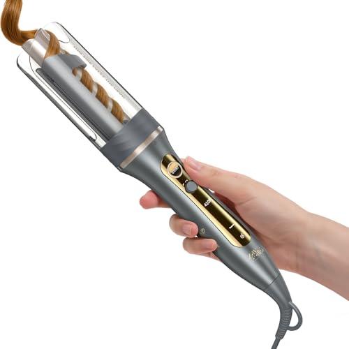 ZAVAREA Automatic Rotating Curling Iron for Long Hair - 1 Inch Curling Wand for Beach Waves & Loose Curls, Easy Hair Curler for Beginners, Anti-Scald & Frizz-Free, Dual Voltage for Travel