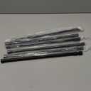 6 Pack Tension Rods, Adjustable Spring Steel Cupboard Bars Tension Curtain Rod Shower Rod Extendable Width 15.7-28 Inches (Black)