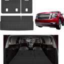 Cargo Mat with Backrest Protection for 2015-2020 Chevy Tahoe & GMC Yukon(Only Fit MAX 7&8 Seats&Not XL) TPE All Weather Car mat Trunk Mat with Backrest