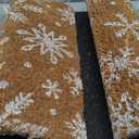 KAF Home New Coir Doormat with Heavy-Duty, Weather Resistant, Non-Slip PVC Backing | 17 by 30 Inches, 0.6 Inch Pile Height | Perfect for Indoor and Outdoor Use (Snowflake)