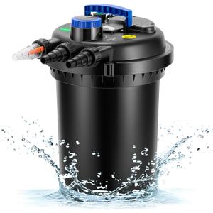 VIVOGROW Bio Pressure Pond Filter, with 13W UV-C Light, 2630 GPH Suitable for Koi Ponds up to 1300 Gallons or Landscape Pools up to 2600 Gallons
