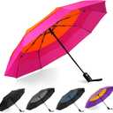 Windproof Compact Travel Umbrellas for Rain Easy Auto Open Close, Automatic Durable Waterproof Backpack, Portable, Lightweight Umbrellas for Travel