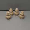 Btibpse 3" Tall Solid Wood Furniture Legs Unfinished Bun Feet for Cabinet Sofa Ottoman TV Stand Loveseat Dresser Set of 4