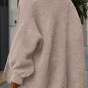 dowerme Women Open Front Cardigans Trendy Fall Long Sleeve Drop Shoulder Soft Knit Slouchy Sweater Winter Outerwear 2025 (M)