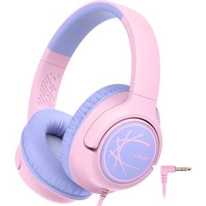 iClever Kids Headphones with Cord, 85dBA Safe Volume Wired Headphonesf or Kid, Stereo Sound Foldable Adjustable, 3.5mm Jack, Over Ear Child Headphone for School/Boys/Girls/iPad/Tablet/Travel, Pink iClever Kids Headphones with Cord, 85dBA Safe Volume Wired Headphonesf or Kid, Stereo Sound Foldable Adjustable, 3.5mm Jack, Over Ear Child Headphone for School/Boys/Girls/iPad/Tablet/Travel, Pink