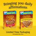 Honey Nut Cheerios Cereal, Limited Edition Heart Shapes, Affirmations Box, Heart Healthy, Gluten Free, Giant Size, 27.2 oz (EXP 04/19/26)