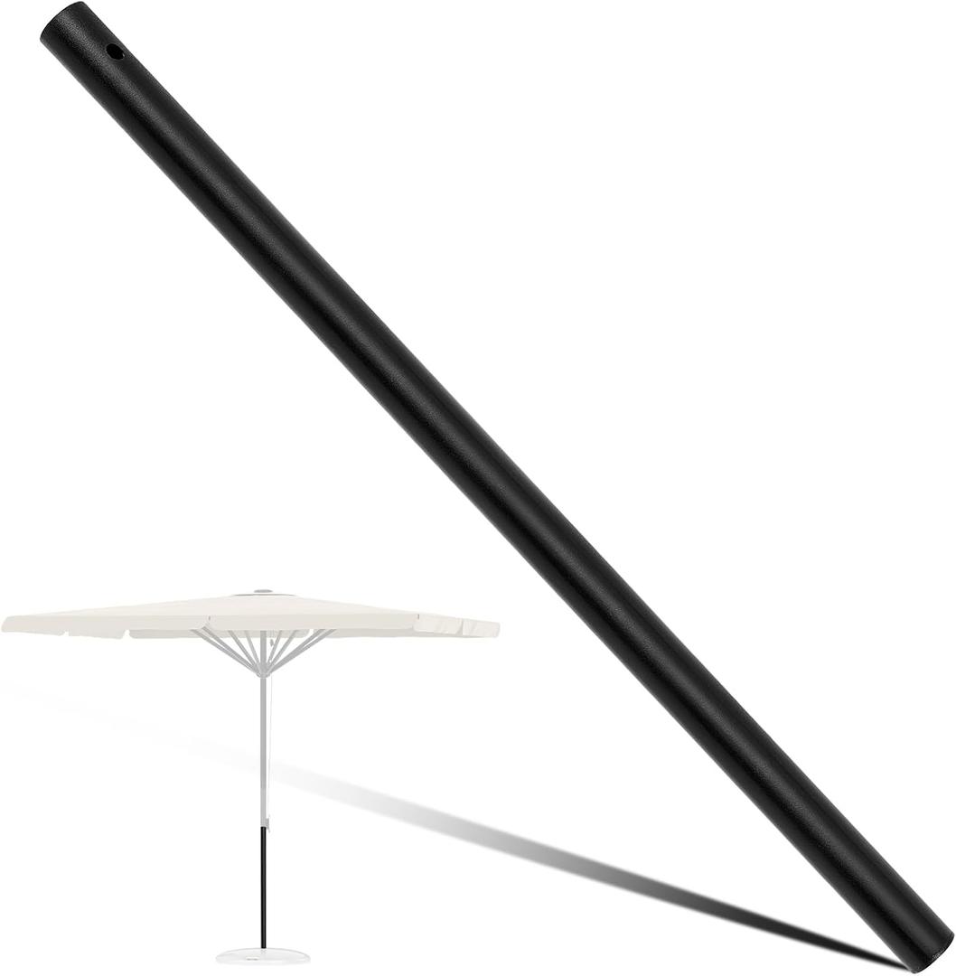 1 Pack 1.5'' Dia Umbrella Replacement Lower Pole, Heavy Steel Patio Umbrella Bottom Pole Replacement, 1.7 mm Thickness, No Bullet Buckle Outdoor