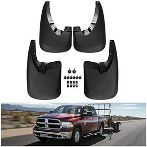 KIWI MASTER Mud Flaps for 2009-18 Dodge Ram 1500/2500/3500, 2019-2024 Dodge Ram 1500 Classic Heavy Duty Splash Guards (Only for Trucks Without OEM Fender Flares,Single Rear Wheels), Non-Drilling