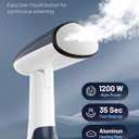 BEAUTURAL Steamer for Clothes, Portable Handheld Garment Fabric Wrinkles Remover, Aluminun Heating Plate, 35-Second Fast Heat-up, Large Detachable Water Tank (Only for 120V), Blue