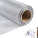 Sidasu 36in x 200in Stainless Steel Window Screen Mesh Roll Rust-Resistant DIY Replacement for Windows & Doors,Silver