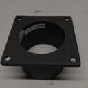 Solus S349 Pier Mount Adapter for 3" Post Top Light Fixtures, Durable Aluminum Surface Mount Base, Black