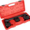 4 Pcs Steering Rack Tie Rod Tool Set, Inner Tie Rod Removal & Installer Kit with 3 Interchangeable Heads 30-45mm, Universal Axial Joint Remover for Car Truck SUV