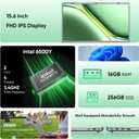 15.6" Full HD Laptop with 16GB RAM 256GB SSD,Laptop Computer, Dual-core 6500Y Processor Up to 3.4GHz,WiFi5,USB-C, Poratable Business and Student Laptops,Sliver
