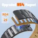 Bandletic No Gap Magnetic Band Compatible with Samsung Galaxy Watch 7 6 5 4 FE 40mm 44mm/for Galaxy Watch 6 4 Classic 43mm 47mm 42mm 46mm/Watch 5 Pro 45mm, 20mm Soft Silicone Watch Bands for Men Women