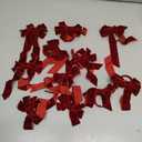 Bow Napkin Rings Set of 12 Luxury Soft Burgundy Velvet Napkin Holders, Elegant Bow Design for Christmas Holiday Dinner Wedding Party Table Decor