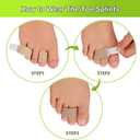 Bukihome Up-Grade Hammer Toe Straighteners for Bent Toes, 12 Pack Toe Splints, Toe Corrector, Toe Wraps for Curled Toes, Crooked Toes and Hammer Toes6 Large Size & 6 Middle Size