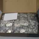 Chibery 60 Pack Frameless Inset Soft Close Concealed Hinges, Satin Nickel, Self Closing, 105 Open Angle 3D Adjustment, Stop 85  105 Degrees, Clip On, Stainless Steel for Cabinet Door