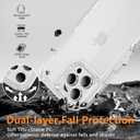 Compatible with iPhone 16 Pro Case with HD Screen Protector, Heavy Duty Shockproof [3 in 1] Clear Phone Cases for iPhone 16 Pro 6.3" (Clear)