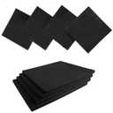 8 Pcs Black Adhesive Foam Padding, Closed Cell Foam Sheet 1/4 Thick 6 Inch X 6 Inch, Neoprene Rubber Pad Self Stick Anti-Slip Adhesive Anti Vibration Pad (6inX 6inX 1/4in, 8)