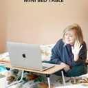 Portable Lap Desk Bed Desk Lap Table Bed Table, Laptop Stand Breakfast Serving Tray, Foldable & Lightweight Mini Table, Lap Tablet Desk for Sofa Couch Floor - - Wood