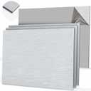 Blulu 4 Pcs Aluminum Composite Panel, 1/8" Thick Rectangle Aluminum Plastic Composite Sheet Plate for Industry Crafting Handcraft DIY Projects, Brushed Silver, 36"x24"