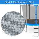 Zoomster 12FT Trampoline Enclosure Net with Pole Cap, Replacement Safety Enclosure Net for 6 Straight Poles Round Trampoline, Breathable and Weather-Resistant