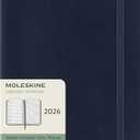 Moleskine Classic 12 Month 2026 Weekly Planner, Soft Cover, Large (5" x 8.25"), Sapphire Blue, 144 pages