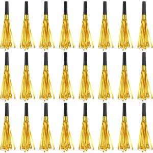 24Pcs Gold Noise Makers for Party, Birthday Favors for Adults, Football Games & Sporting Events, Party Blower Supplies, Horns Accessories Happy New Year 2026
