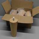 TURSTIN 8 Pieces Furniture Legs 6 Inches Round Solid Wood Furniture Feet with M8 T-Nuts Couch Legs Sofa Leg Replacement Leg for Armchair, Cabinet, Chair, Dresser or Home DIY Projects, Natural Wood