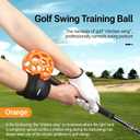 Golf Swing Training Aid-2-in-1 Golf Training Aid kit Including Golf Swing Trainer Ball, 60Pcs Impact Tape | Improve Golf Practice, Grip & Impact Precision