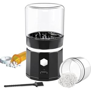 Cordless Electric Pill Crusher, Pill Crusher Grinder Fine Powder, Grind and Pulverize Multiple Pills & Vitamins Extremely Fine for Elderly, Suitable for Travel, Home, Workplace