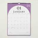 5 x Wall Calendar 2026, 12 Months, 17" x 12" Large Wall Calendar 2026 with Hanger, Thick Paper and Spiral Binding, Vintage Arch Design.