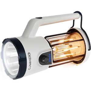 Rechargeable Flashlight Lantern 2-in-1 LED Handheld Flashlight with Lantern and Spotlight Modes - Perfect for Power Outages, Camping, Hiking, Emergency, and Home Use