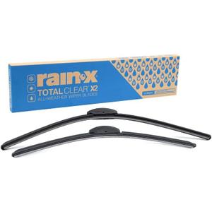 Rain-X 810330 Total Clear Beam Wiper Blades 26" & 16" Windshield Wipers for All-Weather Performance, Rubber Squeegee for Smooth Clean Wipe & Quiet Operation - 2 Pack Value
