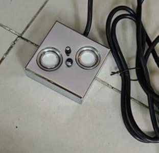 Ultrasonic Mist Maker, Halloween Mist Maker 2 Atomizer Heads Provide Greater Mist Volume for Water Fountain Pond Halloween Party and Rockery Fish Tank Vase Birdbath Deco